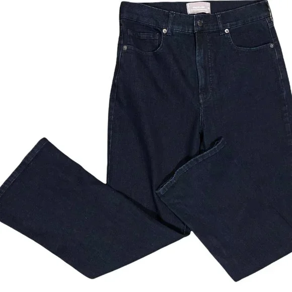 Everlane Size 30 Authentic Stretch Slim Bootcut Denim Jeans 27" Inseam Cropped - Picture 2 of 6